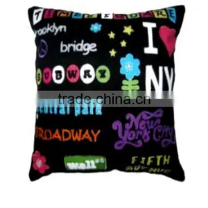 Multi Design Patched and Embroider Cushion Cover thumbnail-1