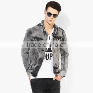 Gray Washed Fitness Casual Boys Jacket With High Quality thumbnail-1