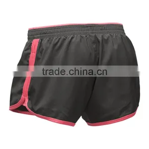 2016 Wholesale OEM Service Women Super Fleece Short Blank Cotton Shorts in Mid Length Clothing Fitness Wear Booty Yoga Short thumbnail-2
