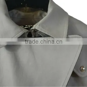 New Fashion Ladies Trench Coat Classic Style Custom Made Jacket Lady Grey Wool Trench Coat thumbnail-4