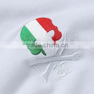 Custom Mens Blank Polo Shirt 65% Cotton 35% Polyester Blend Contrast Color Collar Custom Polo Shirts thumbnail-4