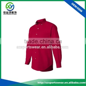 Bright Red Top Quality Cotton Brand Name Men Dress Shirts Hot Sales thumbnail-1