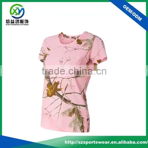 OEM Full Sublimation 92%polyester 8%spandex Light Weight Pink Color t Shirt Women thumbnail-1