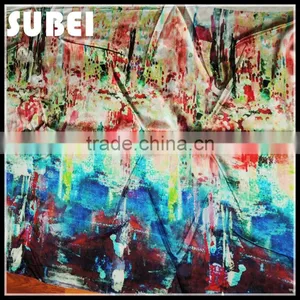 16MM Big Shop Sign Airbrush Silk Elastic Satin Material,wholesale Mulberry Silk Dresses and Cheongsam Fabric thumbnail-1
