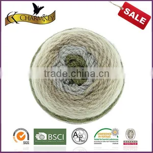 Charmkey Colorful Scarf Knitting Acrylic Wool Yarn Melange Yarn Cake Yarn thumbnail-2