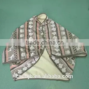 China Factory 100% Polyester Throw Flannel Sherpa Shawl Blanket thumbnail-4