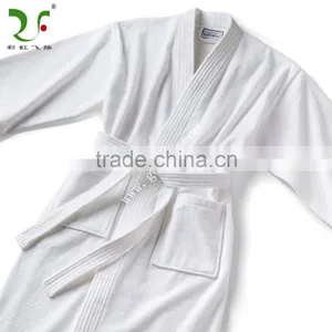 Kimono Collar 100% Cotton Terry Bathrobe Customer Logo thumbnail-4