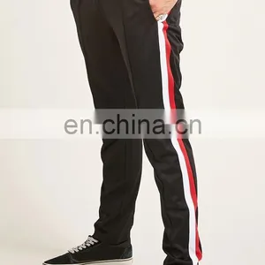 Wholesale Custom Comfortable Men Stripe-Trim Track Pants thumbnail-2