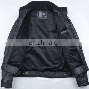 2015 Last Fashion Handsome Faux Fur Lining pu Leather Man Fur Coat thumbnail-3