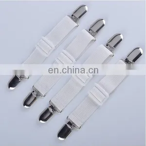 4-Piece Adjustable Bed Corner Holder Elastic Suspenders Clips thumbnail-1