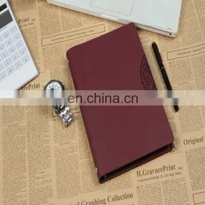 Manufacture Customized High Quality PU Leather Schecdule/diary/travel Journal Notebooks With Pen and YO Binding thumbnail-3