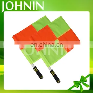 Good Quality Custom Printing Red Yellow Sport Football Soccer Hand Referee Flag thumbnail-6