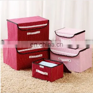 Hot Sale Hear Parted Printed Foldable Non-woven Sundreis Organizer Storage Box thumbnail-3