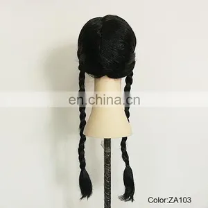 Black Pigtail Party Wigs P-W229 thumbnail-2