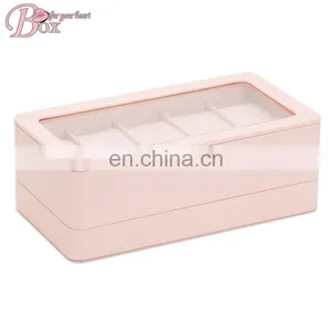 PInk Watch Elegant Jewelry Box With PVC Window thumbnail-4