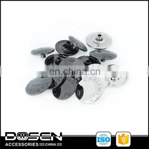2 Colored Shiny Cap Dome Custom Engrave Logo Metal Snap Button Snap Fastener Mirror Face Studs Button for Jacket Coat Shirt 15mm thumbnail-1