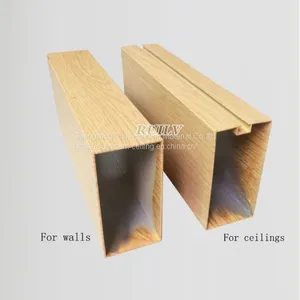 Aluminum Square Tube Ceiling for Station/Wooden Grain Aluminum Linear Ceiling/Metal Linear Ceiling thumbnail-3