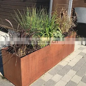 Customized Indoor & Outdoor Corten Steel Long Box Planter thumbnail-4