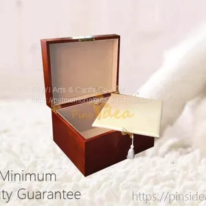 Rosewood Blank Personal Memorial Wooden Keepsake Box With Velvet Lining, Engravable, Quality Guarantee thumbnail-3