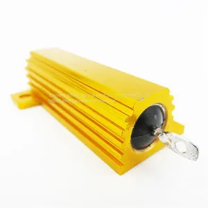 50w 200w 1ohm 10ohm Gold Aluminum Wire Wound Resistor thumbnail-1