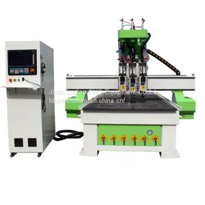 Wood Door Making CNC Router Engraving Machine With Three Heads Automatic CNC Router Wood Machine thumbnail-5