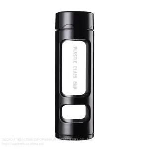 Glass Water Bottle Single Wall With Sleeve 500ml Hot Sale thumbnail-1