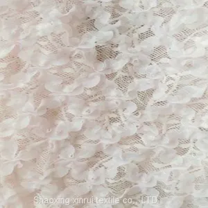 Ivory Net Work on Fabric Lace Wedding Dress Divisoria Embroidery thumbnail-1