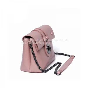 New One-shoulder Bag Korean Version of the Slanted Women's Bag Fashion Chain Leather Small Square Bag thumbnail-3