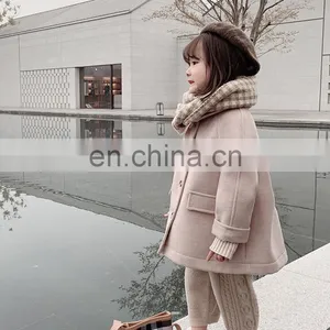 6087/Good Quality Kid Clothing Winter Warm Children's Boutique Woolen Coat for Girls thumbnail-4