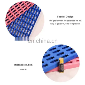New Design Easy Clean Anti-Slip Hard Plastic Pet Mat With Groove thumbnail-4
