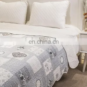 Reversible Quilt Set King Size Soft Microfiber Lightweight Coverlet Bedspread Comforter Set Bed Cover Quilt thumbnail-3