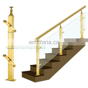 Hot Selling Villa Inox Ss 304 316 Brass Railing For Stairs Balustrades & Handrails Wholesale in China thumbnail-4