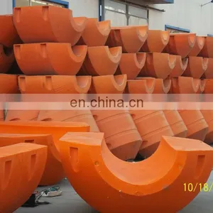 Marine MDPE/HDPE Plastic Floating Dredging Pipe Barrier Buoy thumbnail-3