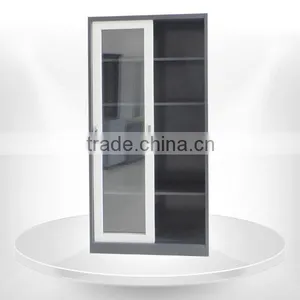 (DL-GC2) White Simple Glass Bookcase Cabinet for Sale With Adjustable Inner Shleves/Glass Display Cabinet thumbnail-3