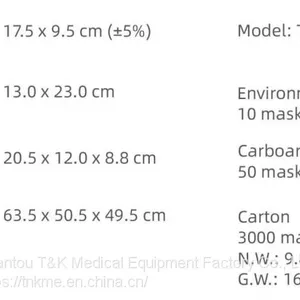 3 Ply Type IIR Medical Surgical Mask (Ear-Loop) CE Marked and Meets the Requirements of EN14683:2019 Type IIR thumbnail-5