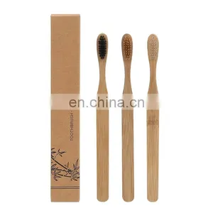 Wholesale Price Customized 100% Natural Organic Biodegradable Ecological Bamboo Toothbrush thumbnail-1