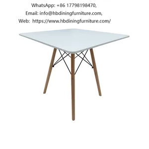 MDF Dining Table With Wooden Legs thumbnail-1