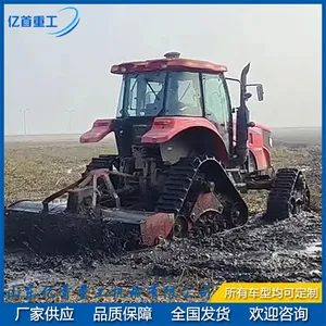 Triangle Track Walking Mechanism and Mountain Half Track Tractor, Related to the Field of Agricultural Machinery. The Triangle Track Walking Mechanism Includes a Driving Wheel, a Bracket, a Track, a Supporting Device, a Guiding Device, and a Tensioning de thumbnail-4