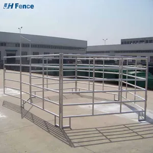 Galvanized Metal Cattle Livestock Corral Fence Yard Panels With Farm Net Gates for Steel Building Design Horse Panel thumbnail-1