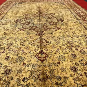 6x9 ft Antique Handmade Silk Collection Persian Carpet and Rug thumbnail-4