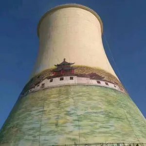 High-altitude Rope Painting in Huan County, Qingyang - Spider-man Wall Painting - Painting, Graffiti, and Hand-painted Walls on Cooling Towers, Cooling Water Towers, and Chimneys thumbnail-2