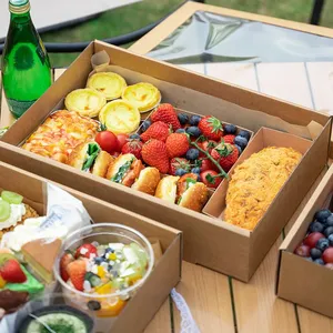 Big Size Kraft Paper Food Picnic Packaging Box thumbnail-2
