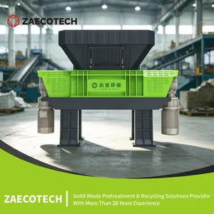 High Torque Low Speed Two Shaft Shredder for Efficient Industrial Waste Material Pre-treatment thumbnail-2