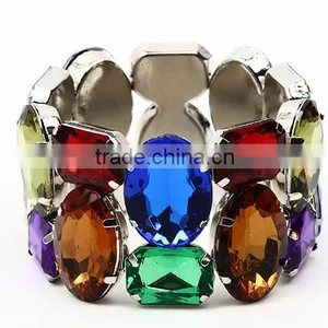 Wholesale Jewelry Factory Elastic Crystal Bracelet Exaggerate Bracelet thumbnail-4