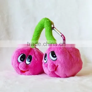 Plush Fruit Cherry Shape Coin Purse/Plush Toy Cerry Purse/Plush Promotional Coin Purse thumbnail-1