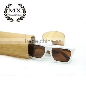 Stain White Color or Any Color Bamboo Sunglasses thumbnail-1