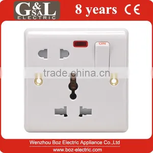1 Gang 16A Wall Socket With Neon/13A Mulfi Function Switched Socket With Light Hot Sale Wall Switch, British Standard thumbnail-1