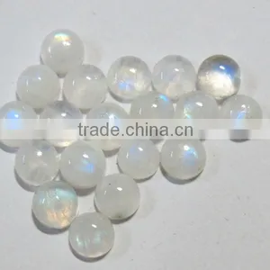6mm Round AAA Grade Rainbow Moonstone Gemstone Cabochons thumbnail-1