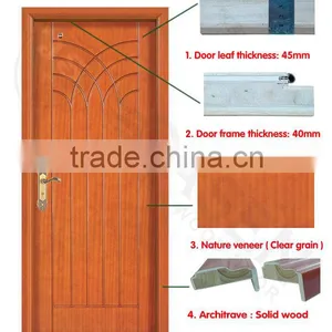 China Supplier Hot New Design Wooden Door Single Swing Door for Home Decoration With Compeitive Price thumbnail-2