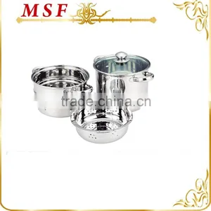 MSF-L3917 Popular in Mexico Stainless Steel Pasta Pot Set 4pcs Steamer Set thumbnail-6